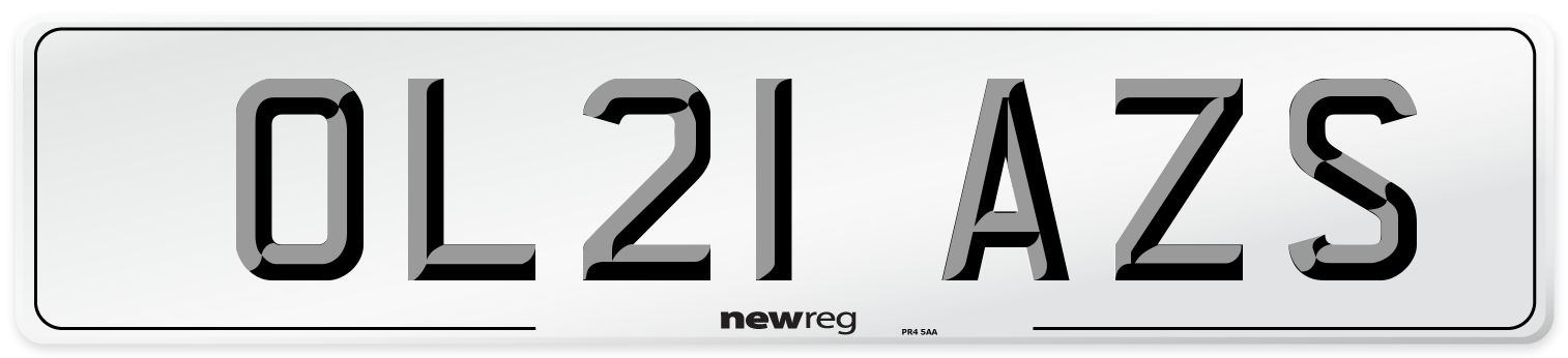 OL21 AZS Number Plate from New Reg